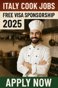 Italy Cook Jobs with Free Visa Sponsorship in 2025 – Apply Now